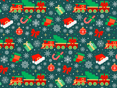 Christmas Joy christmas design digital art digital arts digital illustration graphic design happy christmas illustration pattern pattern design seamless pattern surface pattern