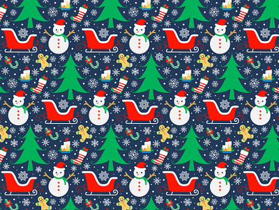 Feel Good Christmas christmas design digital art digital arts digital illustration graphic design happy christmas illustration pattern pattern design seamless pattern surface pattern