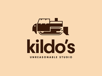 Inverted Killdozer Logo branding bulldozer inverted logo killdozer logo