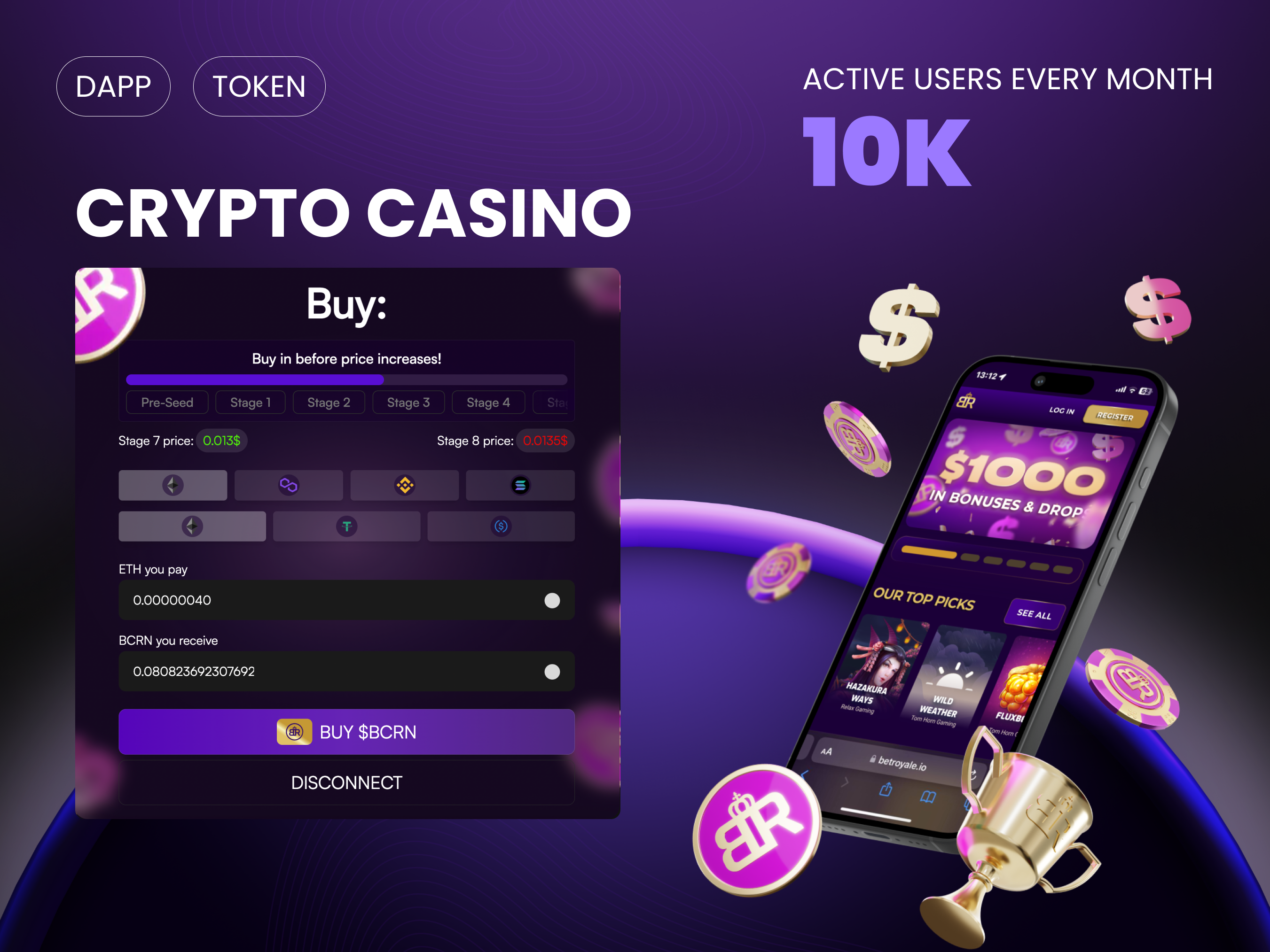 Example of Crypto Casino Design