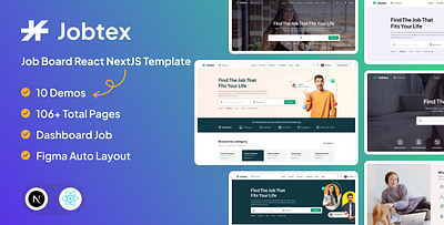 Jobtex – Job Board React NextJS Template next responsive design ui