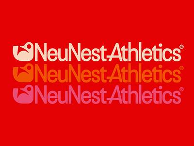 NeuNest Athletics bird logo nest sports typography