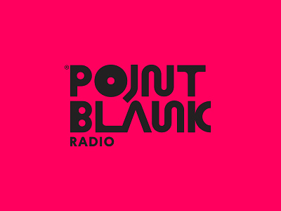 Pointblank Radio - Option 02 branding custom font logo logo designer logomark music radio typography