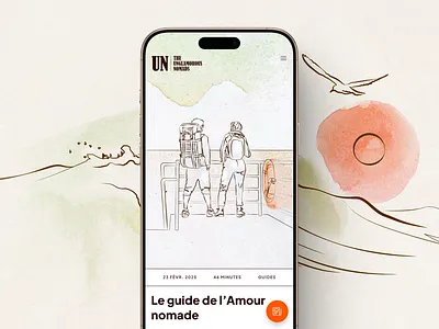 Unglamorous Nomads — Blog Design and Illustrations branding ghost theme illustration travel blog wate watercolor