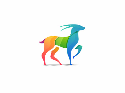 Saola animal branding colorful fimbird logo logodesigner saola