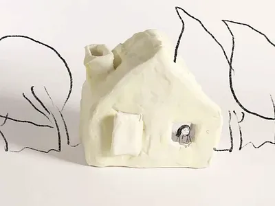 Happy New Year 2d animation cat clay happy new year house stop motion