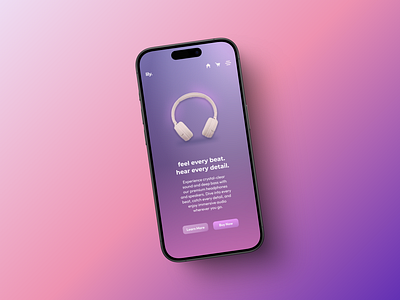 Headphones: Mobile E-Commerce Website app design e commerce mobile shop ui ux website