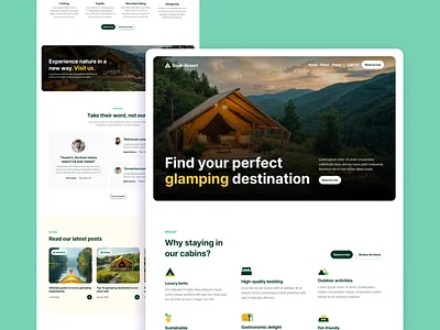 Resort Booking Web Landing Page Design agency booking design resort resorts travel travel agency travel company villa visual visual design web website website design