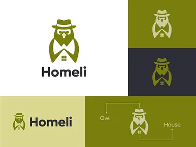 Owl House Logo Design, Branding, brand identity abstract logo animal logo architecture logo bird logo brand identity branding building logo construction logo design house logo logo design logo designer logotype modern logo owl property logo real estate real estate logo real estate logo design realestate realty logo