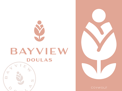 Bayview Doulas baby bayview birthing children coach doula doulas infant logo logo design logos motherhood pediatric plan plants tulip wellness