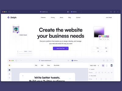 Website Design for Stelph design figma framer hero hero design landing landing page page ui ux web webflow website website builder website concept website creator