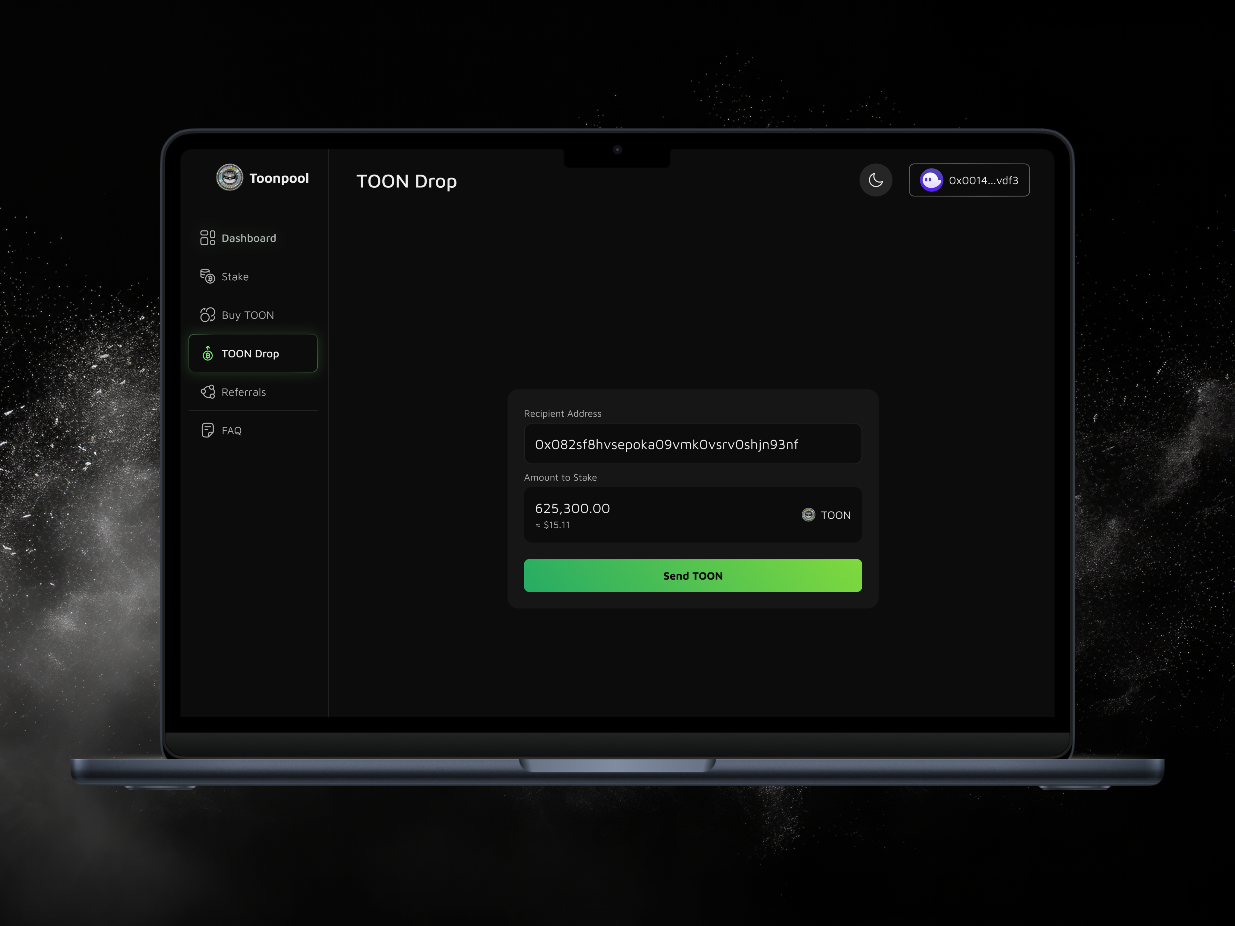 Example of Crypto Dashboard Design