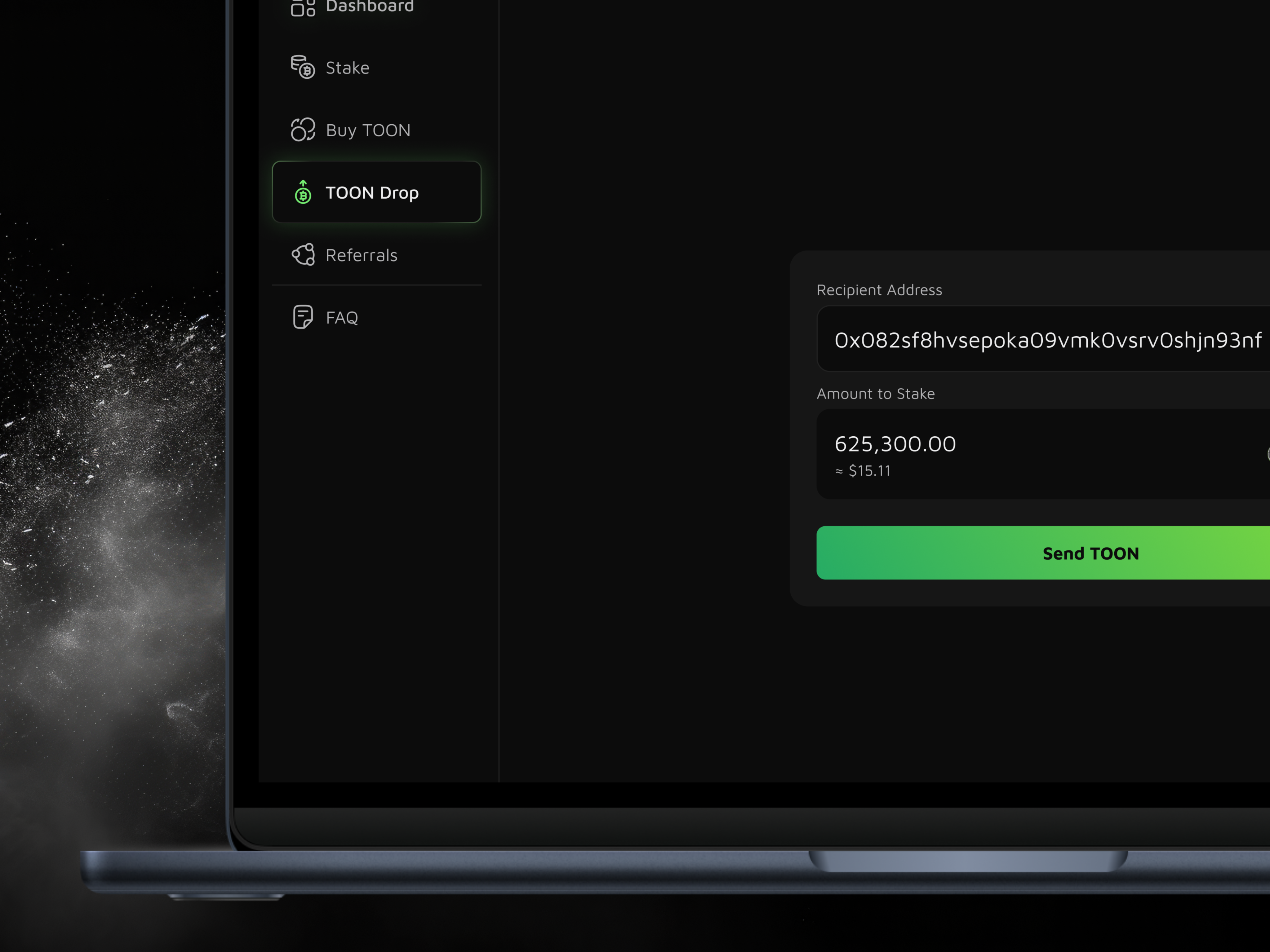 Example of Crypto Dashboard Design