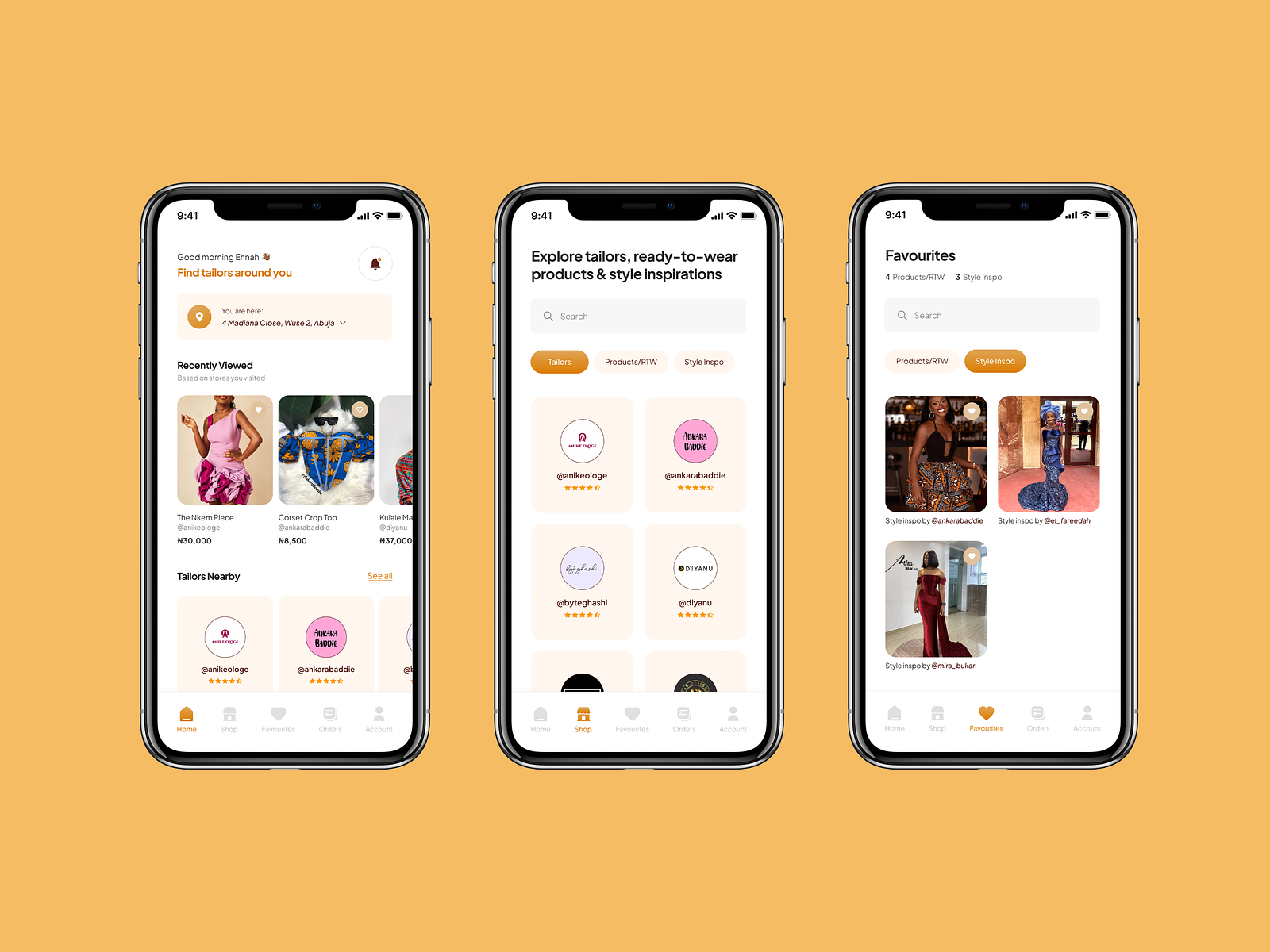 Tailoring App by Favour Momoh on Dribbble