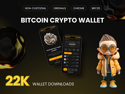 Crypto Wallet bitcoin blockchain crypto crypto mobile app crypto wallet dapp ui ux wallet