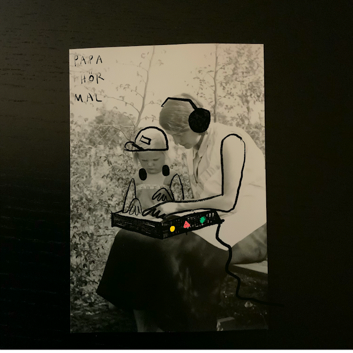 DJ Kid 2d animation collage found photo