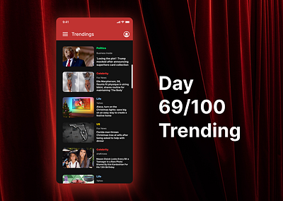 <100 day challenge> Day 69 Trending 100daychallenge dailyui design ui ux