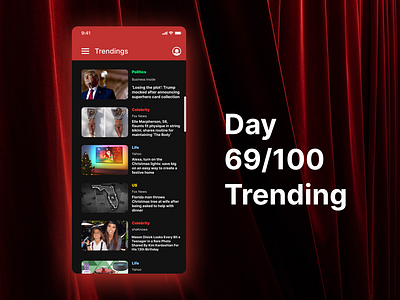<100 day challenge> Day 69 Trending 100daychallenge dailyui design ui ux