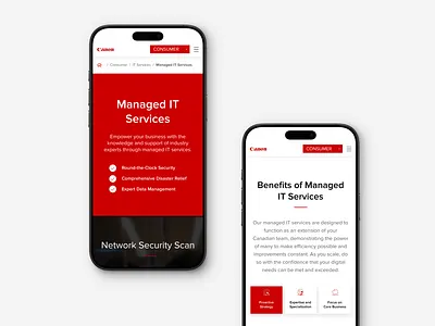 Canon Canada Inc. — IT Website canon it clean modular website red website white