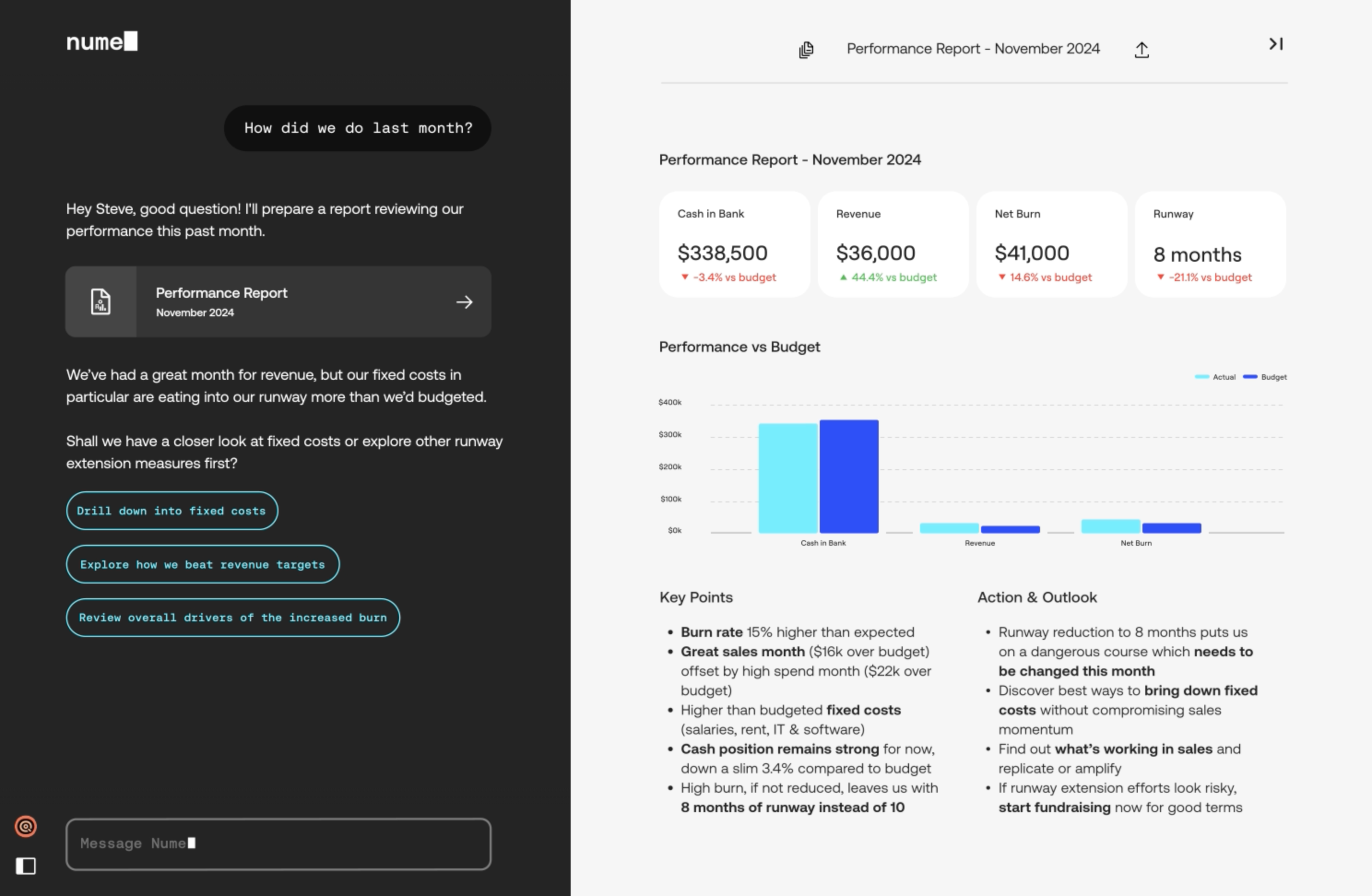 Nume — Financial Reports graphs