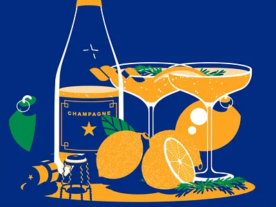 Christmas & Holiday Season - Color Study animation champagne christmas color study end of year illustration vector illustration