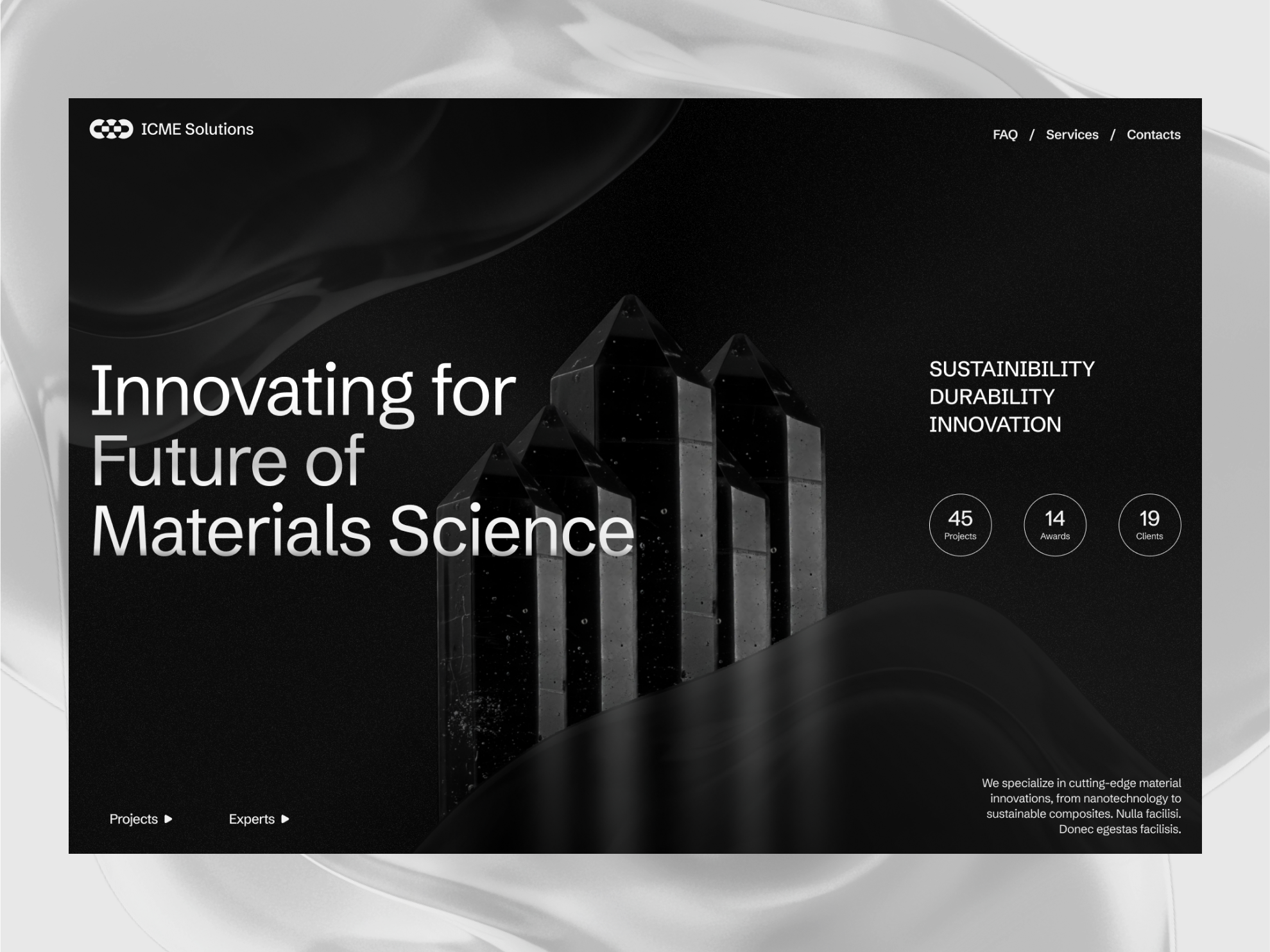 Engineering Solution Website bussines profile desktop engineering industrial profile ui web design