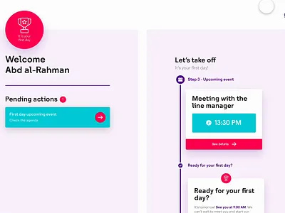 Hayyak App – Redefining Employee Onboarding - WebApp adobe xd design gamification hrtech onboarding product design saas ui ui design uiux design ux web webdesign