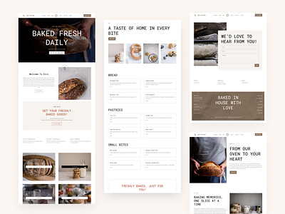 Bakery Starter Site baker bakery biscuts branding bun desserts divi food icon illustration logo sweets ui user research ux web zaib ali