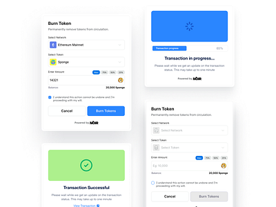 Burn Token Modal & Flow – Crypto UX Concept burn token crypto modal token ui ux web3