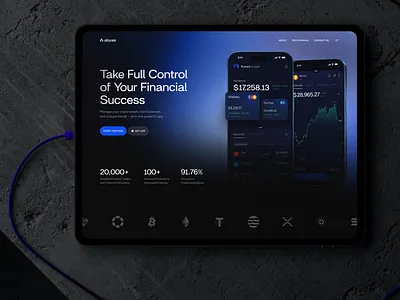 Landing Page Design for Crypto Exchange Platform bitcoin blockchain corporate website crypto crypto currency crypto trading crypto wallet crypto web cryptocurrency ethereum exchange finance fintech landing page solana ui wallet web web design website