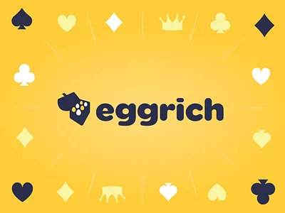 Eggrich Lottery Logo advertising branding brandmark casino egg eggs food gamble graphic design identity illustration logo logo design logos lottery rich treasure vector wealth win