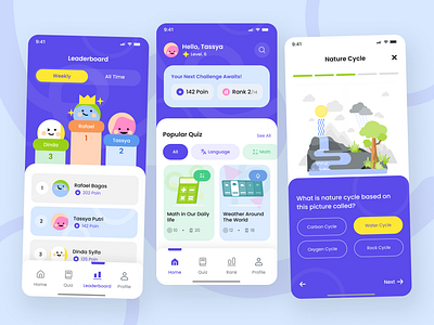 Quiz Mobile App design ui ux