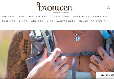 Bronwen Handcrafted Jewelry branding design graphic design logo typography