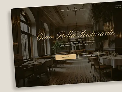 Italian Restaurant | Сoncept ui web design