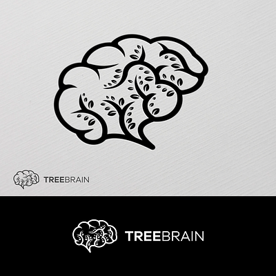 tree brain branding design graphic design illustration logo vector