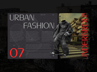 Urban fashion design cyberpunk fashion graphic design landing minimalism underground urban киберпанк урбан