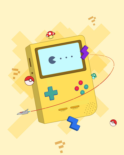 game console adobeillustrator console gameboy illustration retrogaming vector