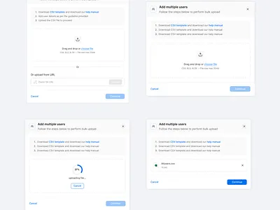 Add user/ Upload CSV graphic design product design ui upload csv ux