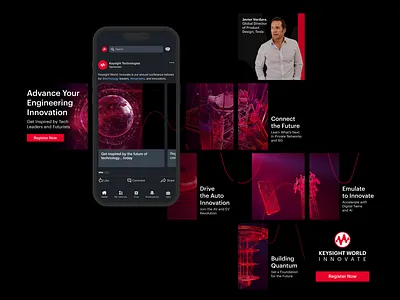 Keysight World LinkedIn Carousel branding graphic design illustration linkedin social media