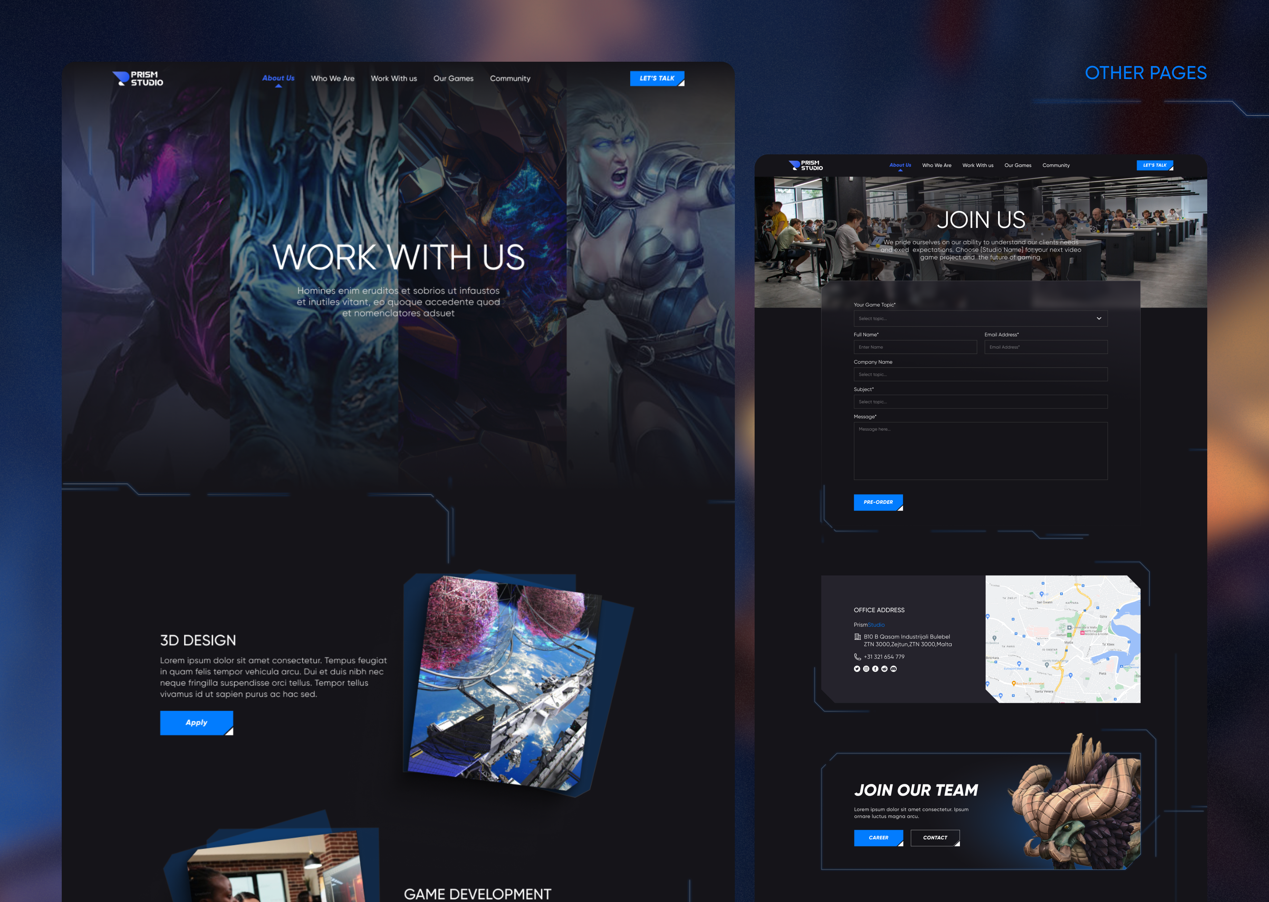 Custom Gaming Website | UX/UI & Front-End 2d branding design figma front end gaming graphic design home page illustration logo ui uxui web design website