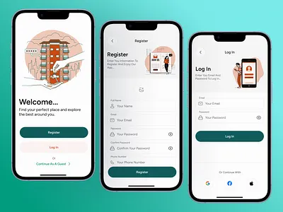 Welcome Pages | UI app branding design graphic design illustration logo typography ui ux vector