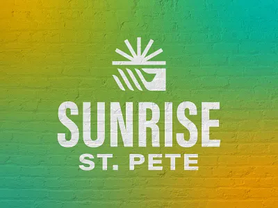 Sunrise St. Pete florida gradient hand help hurricane logo logo mark minimalistic recovery saint petersburg st pete sun sunrise sunshine sunshine city tampa tampa bay