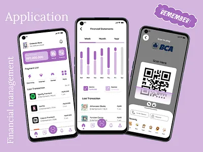 Application Financial management animation branding graphic design ui