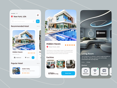 Hotel Booking Mobile App apartment booking booking app booking mobile app hotel hotel booking app hotel bookingservice mobile app online booking product design properties rent house room booking service travel trip trip planner ui ux design user interface vacation