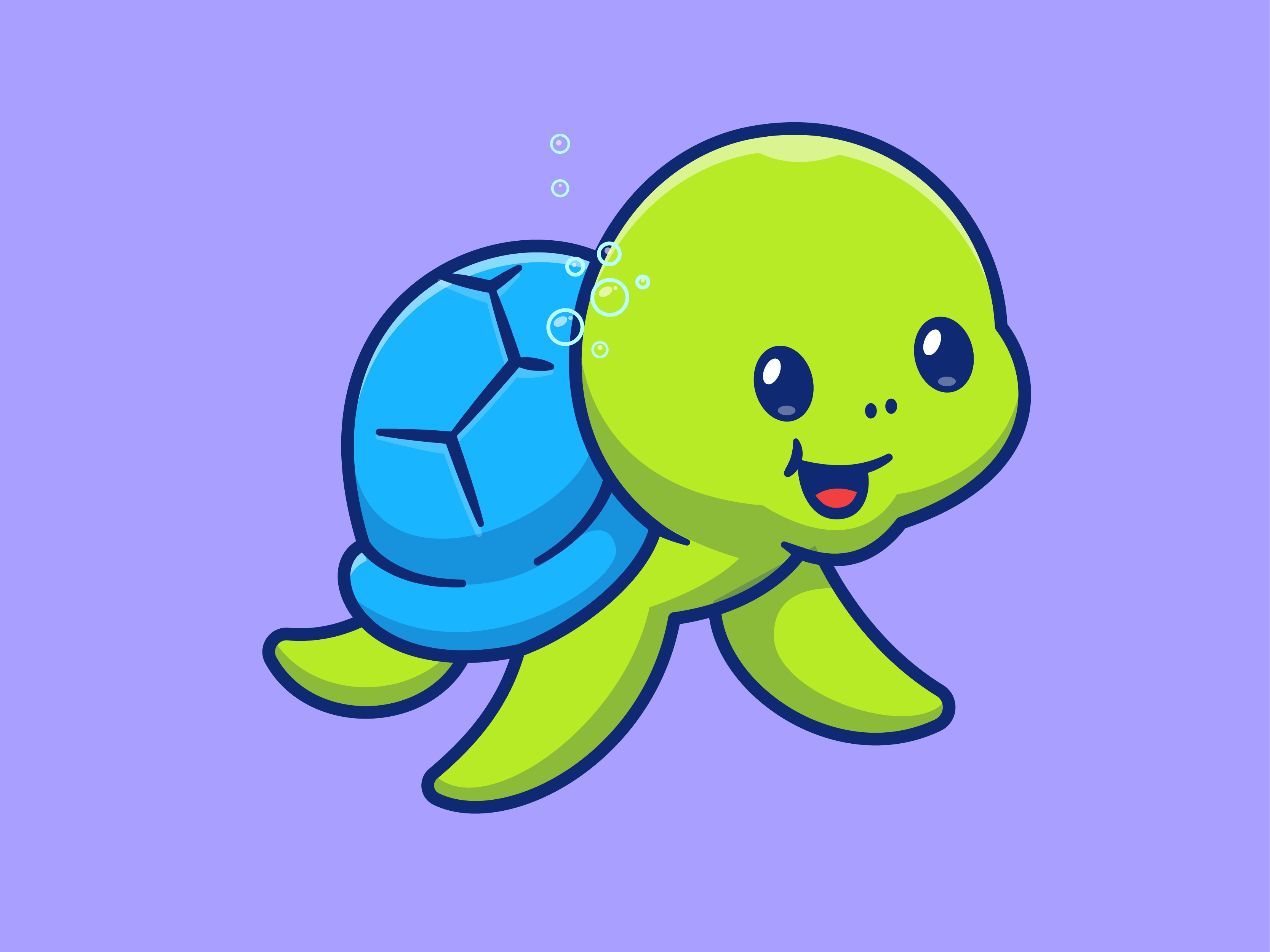 Cute Turtle Swimming🐢 by catalyst on Dribbble