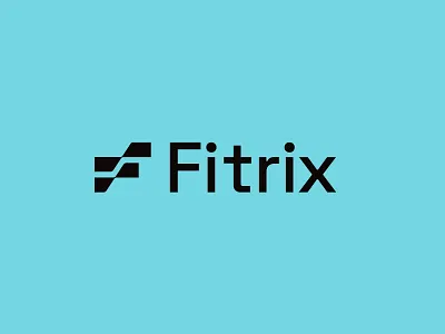 Fitrix - Logo for a fitness app applogo black blue brand identity branding f fitness fitnessapp fitnessapplogo fletter gym health logo logodesign logodesigner logowithf modernlogo