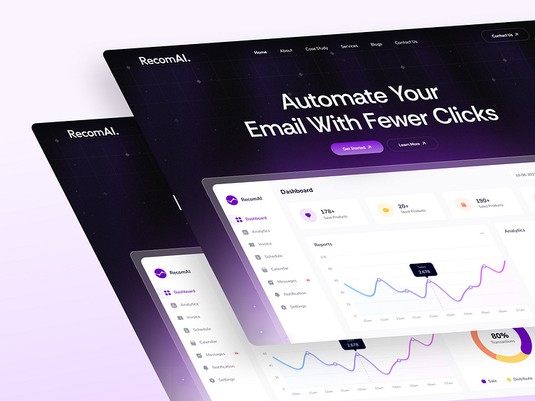 RecomAI - Modern Header Design by Shariful Islam on Dribbble