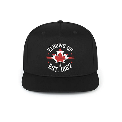 Elbows Up Canada EST. 1867 Hat design illustration