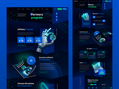 Crypto Investments Website Concept blockchain crypto cryptocurrency homepage investment project nft webdesign website