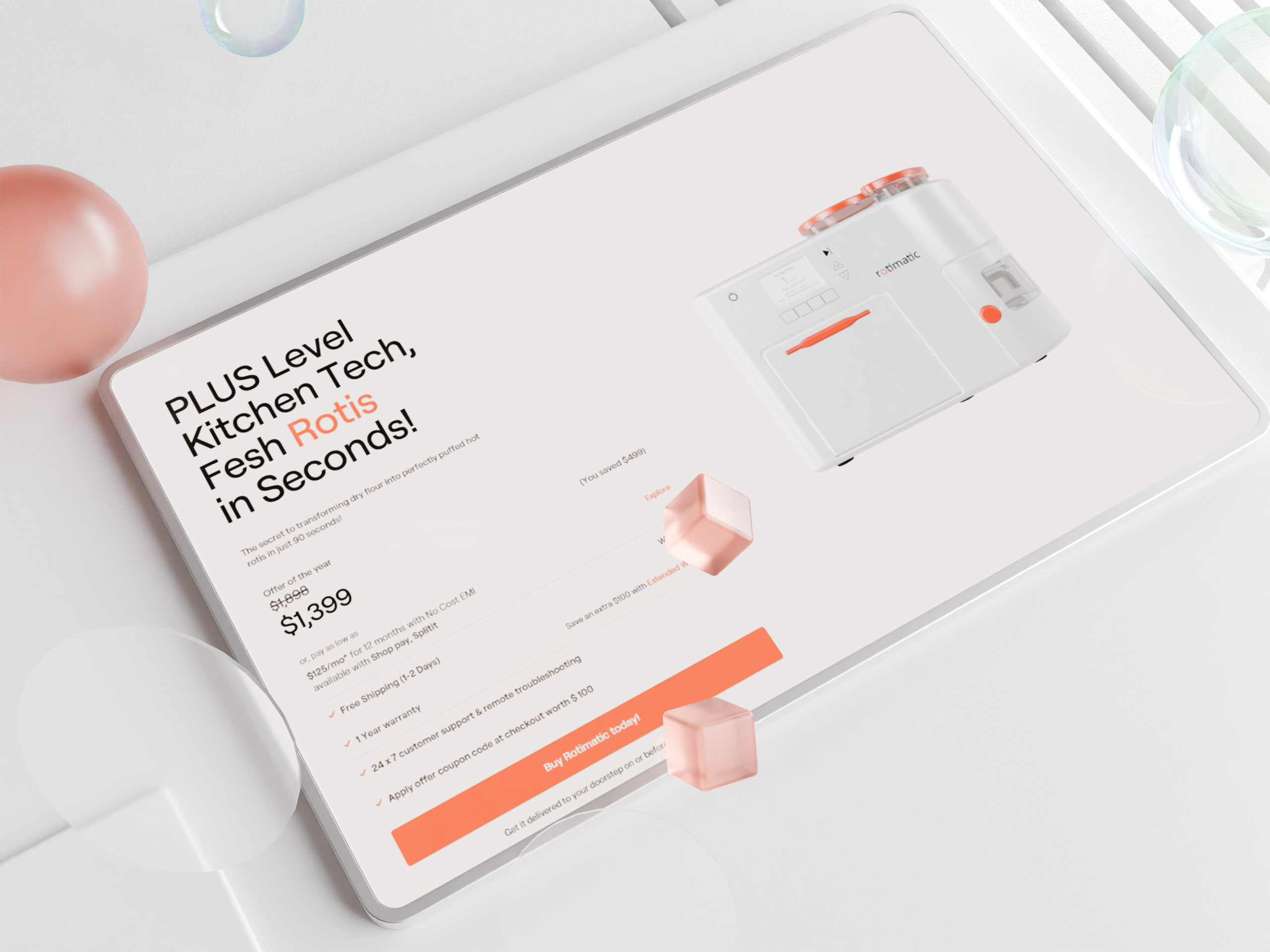 Rotimatic | 3D Product Visualization & Mockup 3d 3d concept art 3d modeling 3d rendering 3d rendering software 3d visualization animation blender branding concept art graphic design industrial design kitchen kneading machine mockup motion graphics product design rotimatic ui vfx